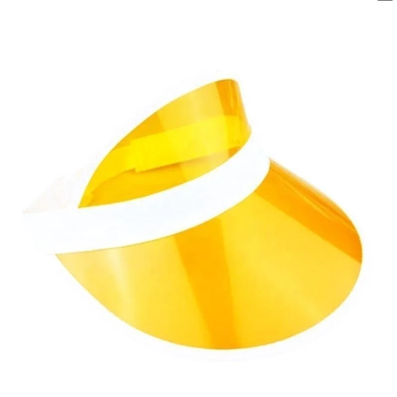 Promotion Cheap Colour Customized Plastic Sun Visor/Cap/Hat,PVC plastic sun visor for UV protection