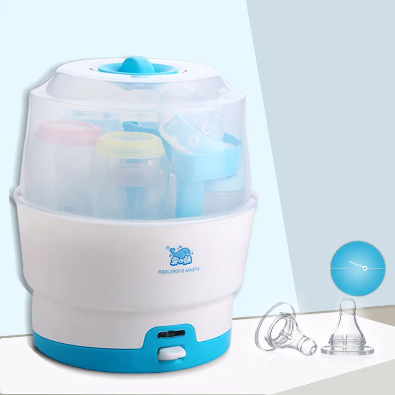 Custom Bottle Sterilizer Anti-burn Dry Baby Nipple Steam Sterilization Bottle Sterilizer