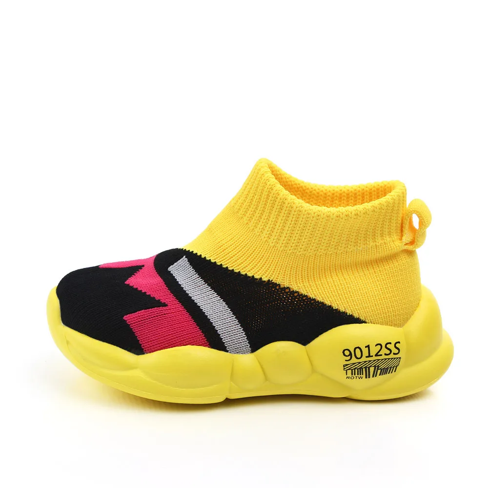 Wholesale  boys girls spring mesh  cotton socks baby shoes non-slip soft rubber soles Sneaker Breathable shoes