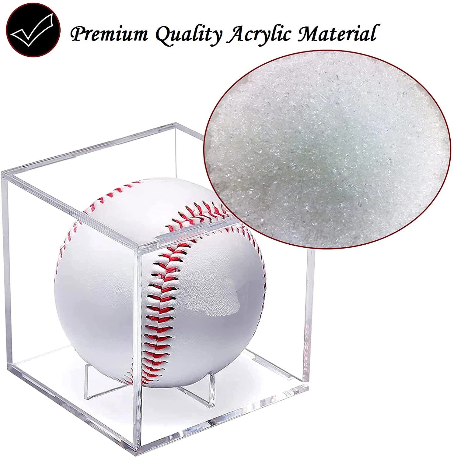 Factory Wholesale UV Protected Clear acrylic baseball display case for official size ball
