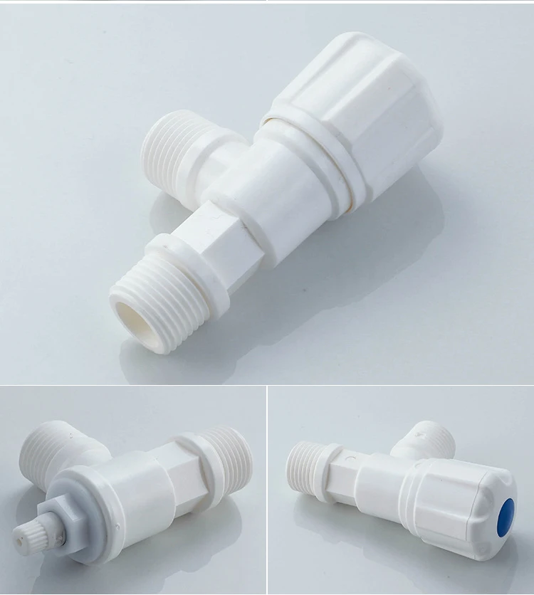 Cheap 1/2 Plastic Valves For Bathroom Hot And Cold Angle Valve With Color Mark