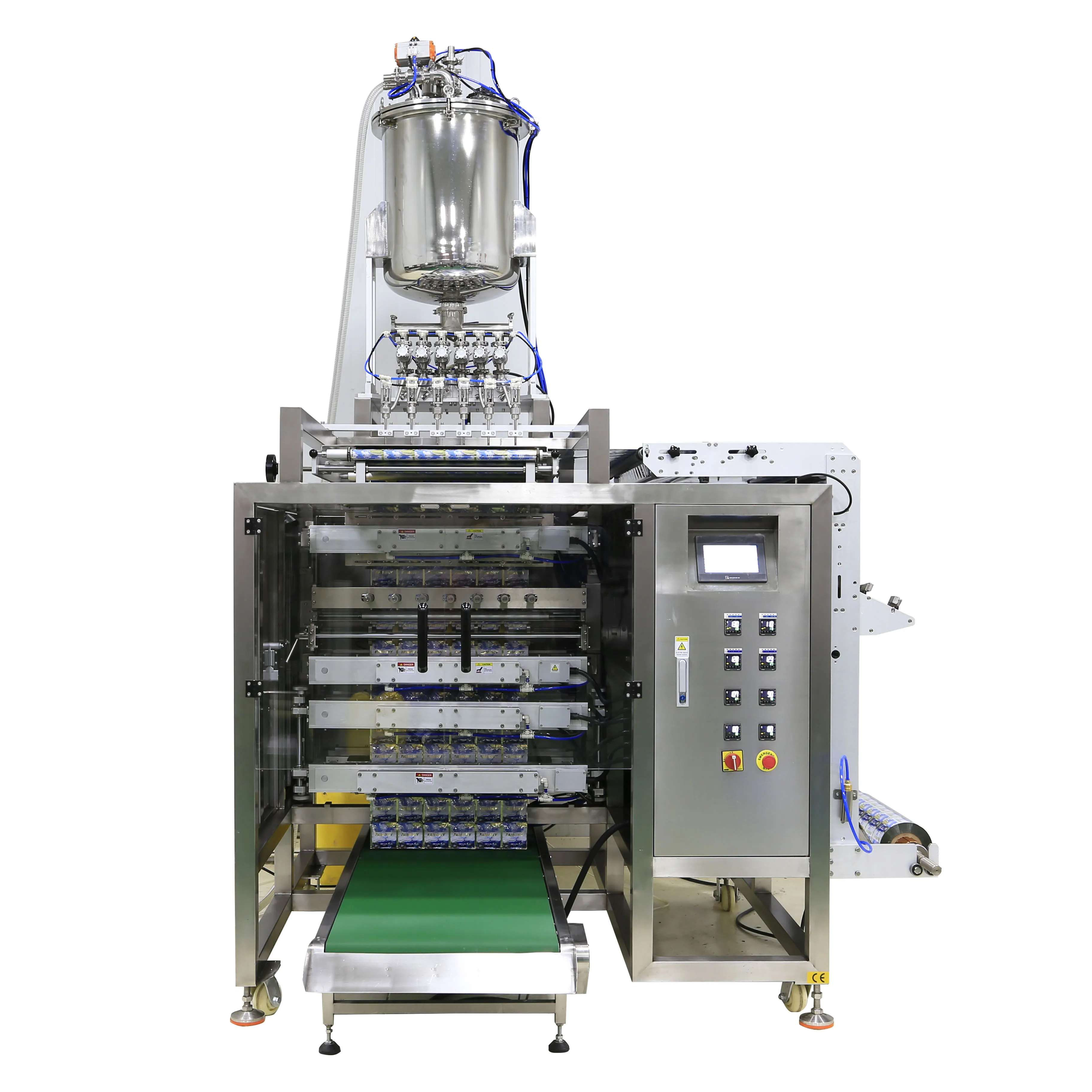 Automatic multi lane liquid packaging machine tomato sauce stick packing machine sachet ketchup filling machine
