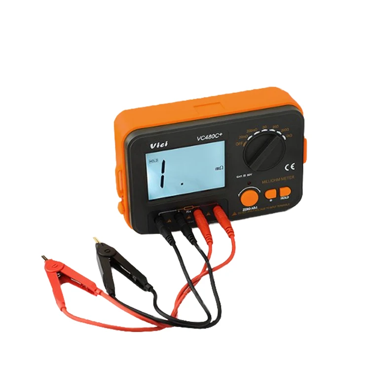 VICI Digital Milliohm Meter VC480C+ DC Low Resistance Tester High Precision Digital Micro Ohmmeter lowest 0.01m ohm