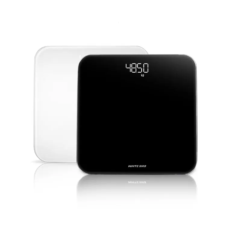 Hot sale high resolution LCD display tempered glass body weight bathroom scale  180Kg Led Display Bathroom Scale Glass