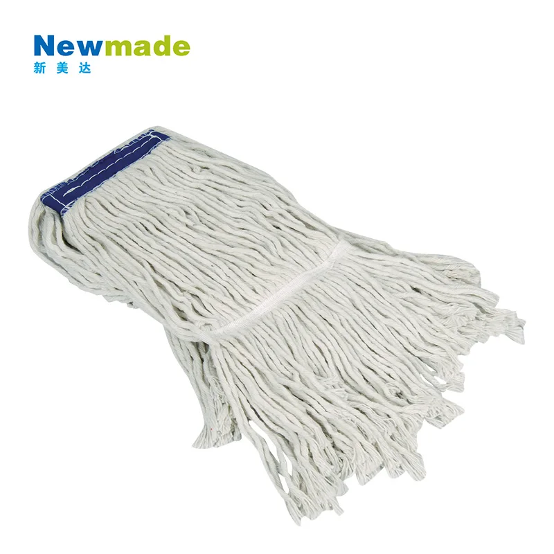Heavy Duty Commercial Grade Blue Cotton Looped End Wet Industrial Cleaning Mop Head Refills String Mop Heads Replacement