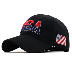 USA 3D Embroidered bone sports cap men US USA American Flag solid Hat women Adjustable custom baseball cap