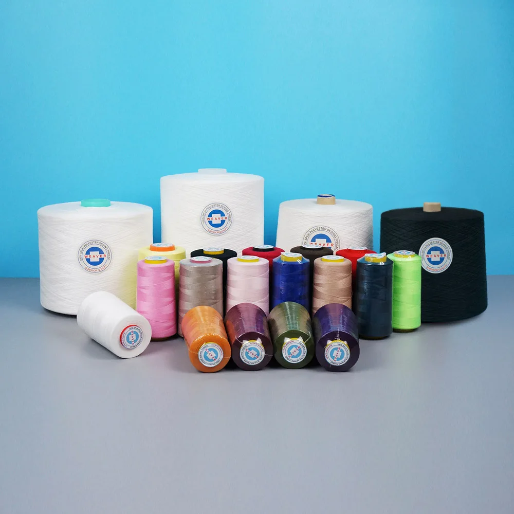 High quality Colored polyester sewing thread 42/2 on paper cone