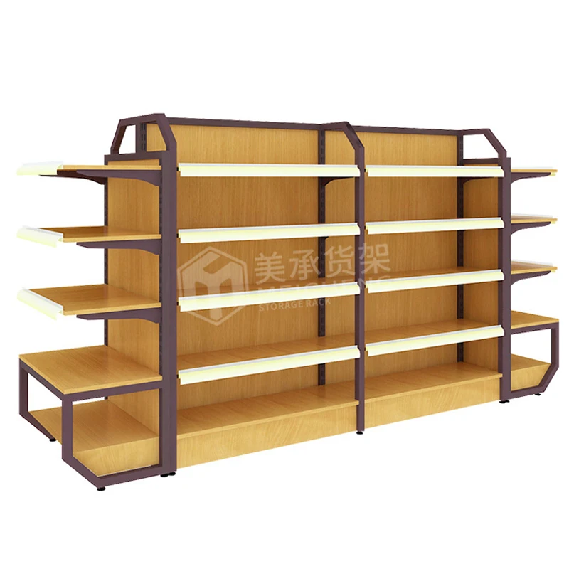 Meicheng Baby Shop Rack Wooden Store Shelves Display Gondola Rack Decoration For Baby Store
