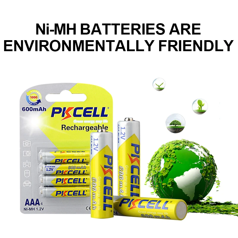 Ni-Mh 600mah 1000mah 1200mah 1.2v Nimh Aaa Rechargeable Battery Nickel Metal Hydride Batteries Aaa Aa Batteries