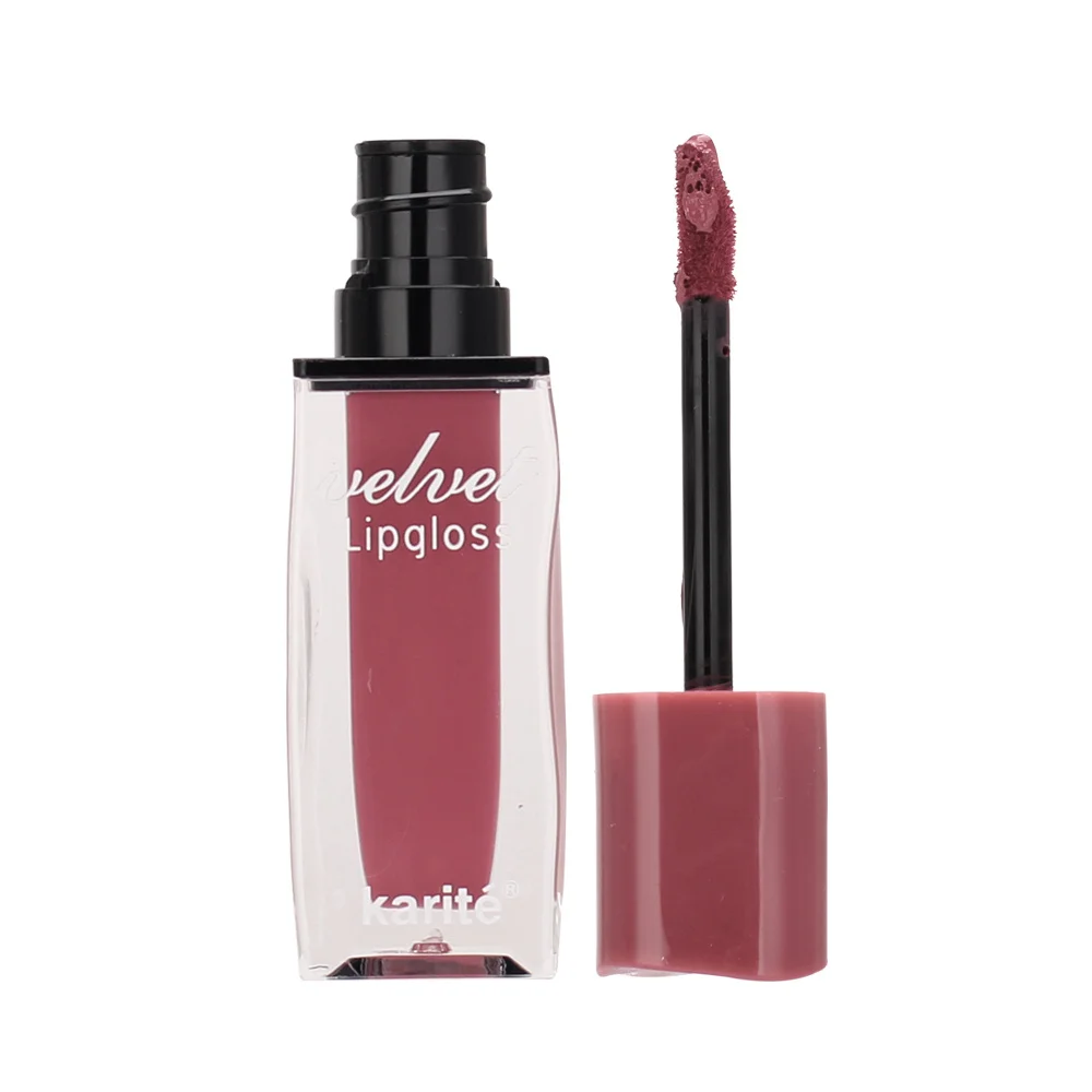 Karite 7ml Velvet Matte Lip Gloss Fashion Cosmetic Makeup Bulk Wholesale Custom Tube Container Logo Private Label Packaging Box