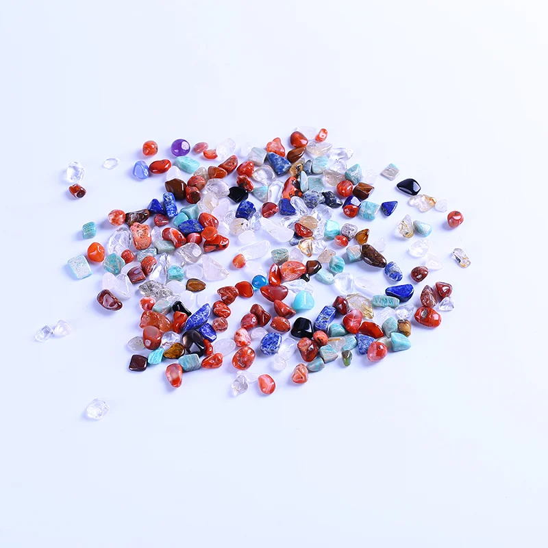 
Wholesale polished crystal gravel gemstone natural colorful mixed crystal chips for home decoration 