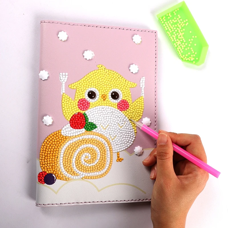 5D DIY Handmade PU Leather Sewing DiamondPainting Notebook Other Educational Arts Kids Kits Toys Gift For Kids Adults