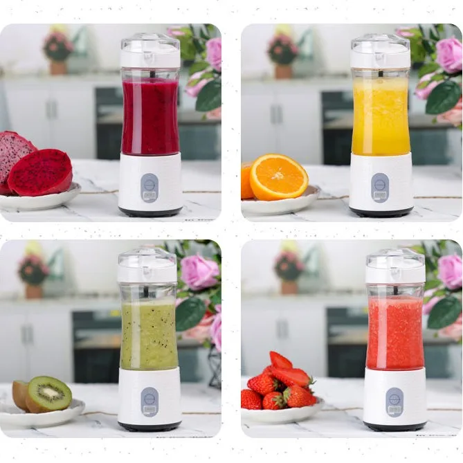 Customized 380Ml Mini Fruit  Juicer Usb Rechargeable  Fruit Cup Blender   Machine Portable Strong Power Juicer