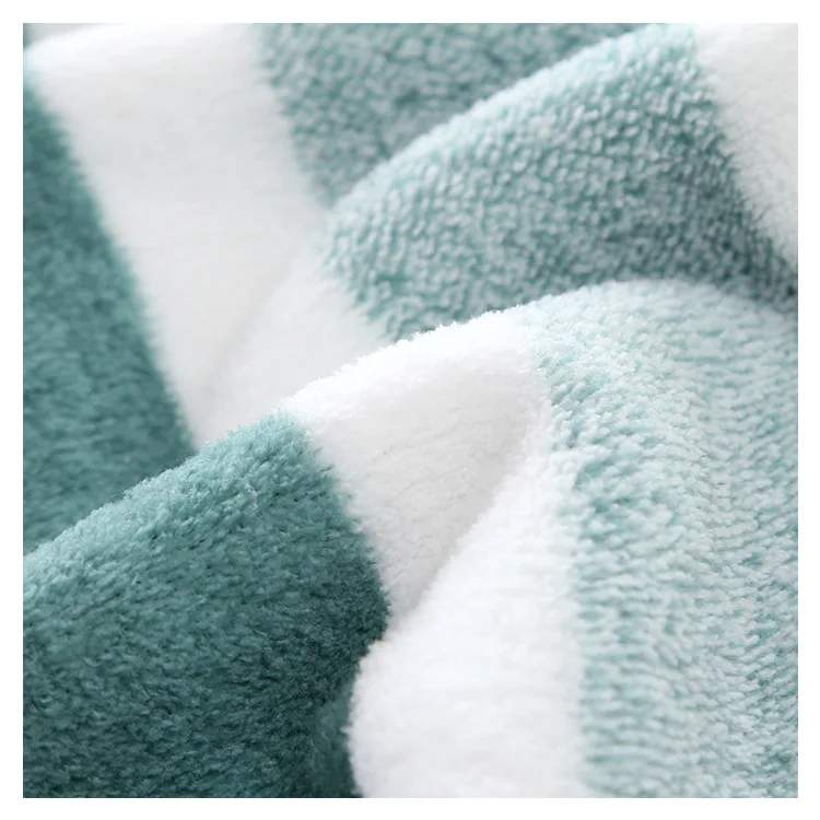 RL Cheap soft water absorbent face fleece bath towel Flannel polyester Nylon acrylic fabric
