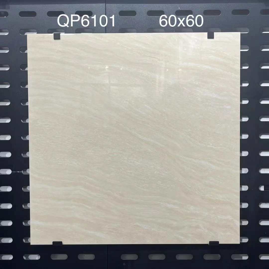 Новая плитка для гостиной пола 600x600 Нескользящая Глянцевая Фарфоровая коричневая глазурованная мраморная керамическая Внутренняя