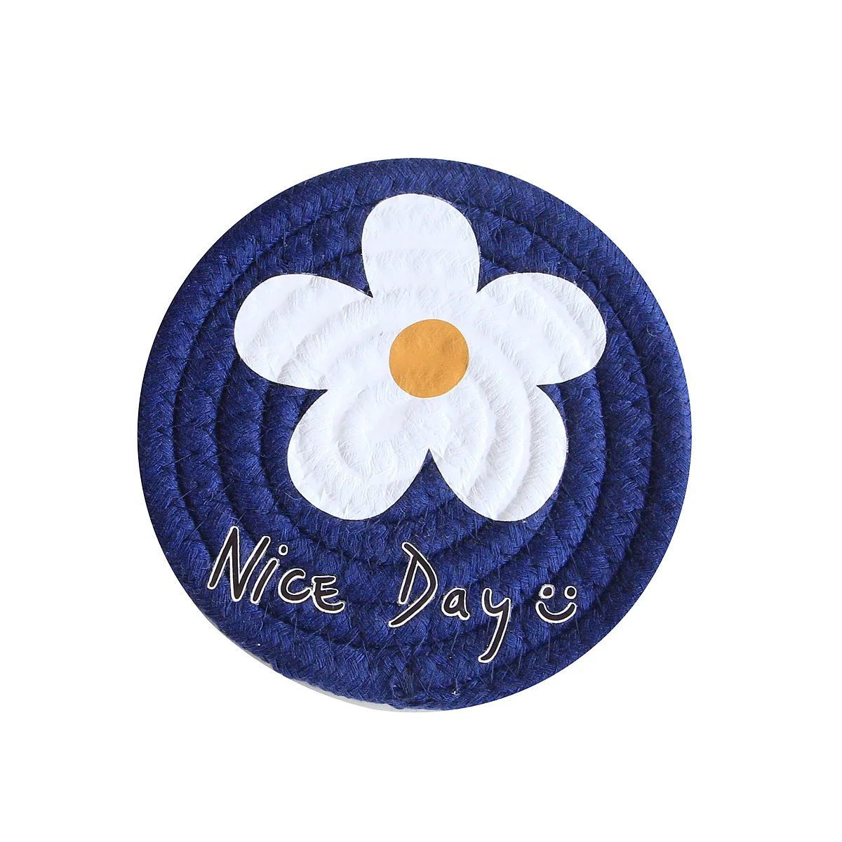 Japanese cotton rope insulation mat handwoven dining bowl mat ins wind flower suction table cup mat