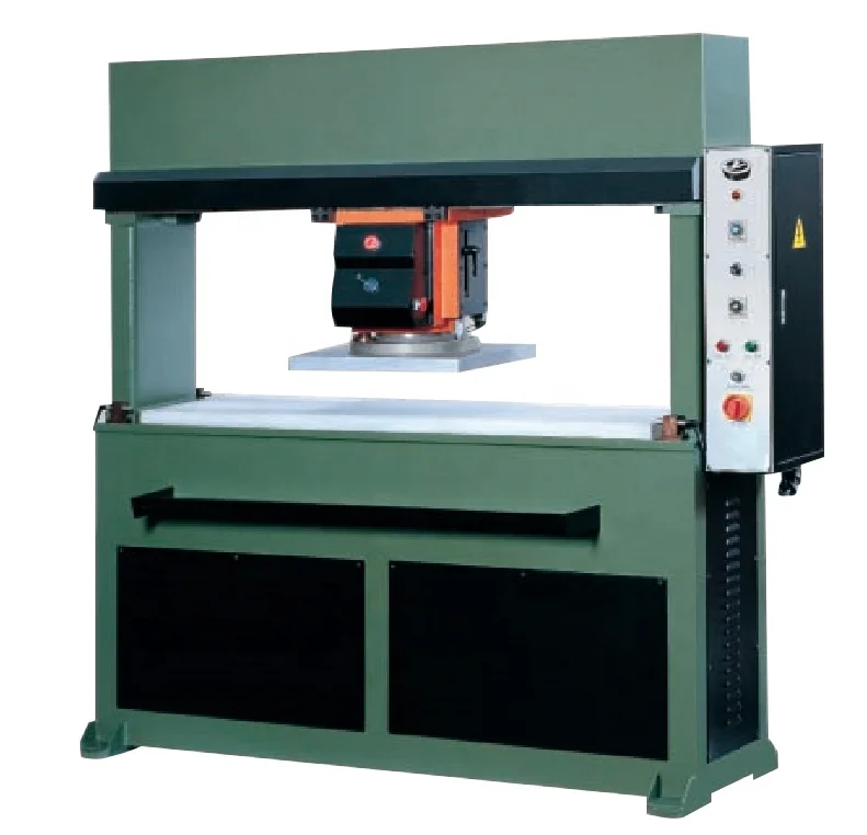 SOGUTECH China Footwear Hydraulic Cutting Machine / Shoe Making Machine price travelling head cutting machine with blue motor