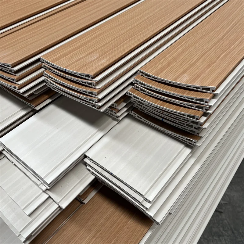 WPC Groove Exterior Wall Panel PVC Insert Wall Panel for Bedroom Decoration
