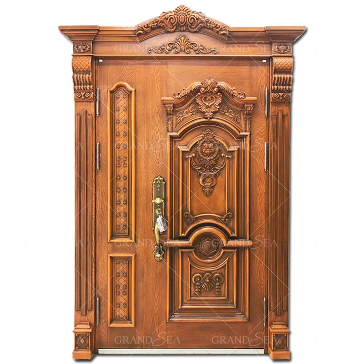 Высококачественный современный дом для виллы, роскошные конструкции стальных дверей с двойной защитой