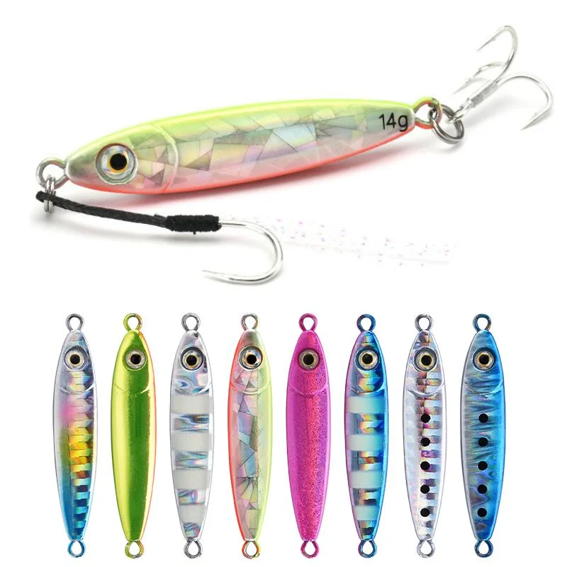 ALLBLUE 14g LITTLE BIT Luminous Metal Jig Casting Fishing Lure Baits