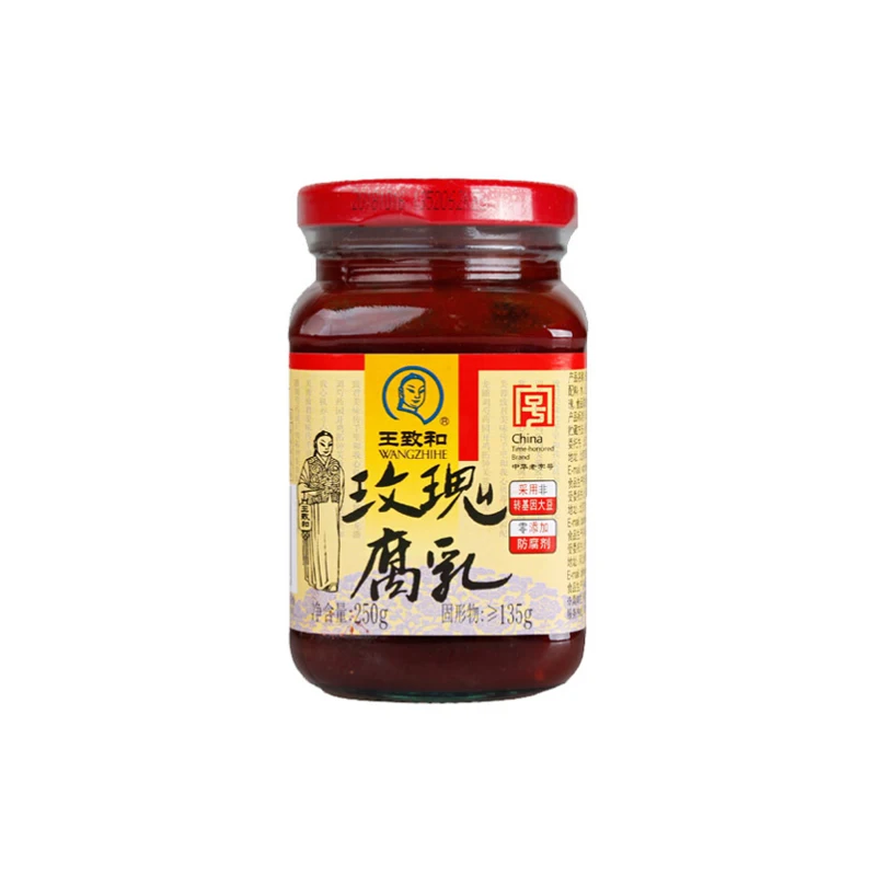 Hot Sale Recommended Bottled Beijing Style Delicate Chunky Curd Rose Curd for Dinner Stinky Tofu