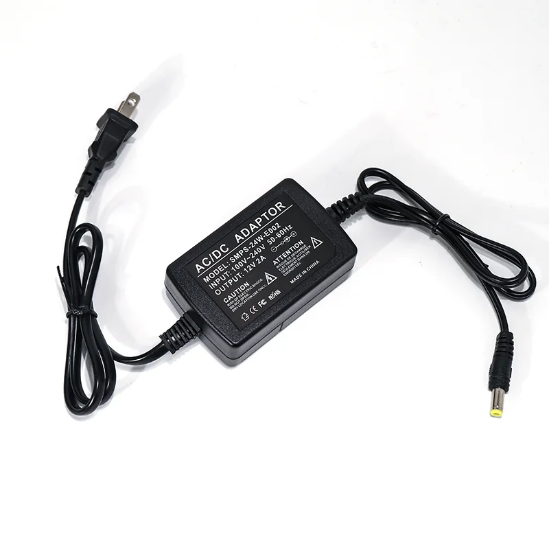 AC 100v-240v 50/60hz Input DC 12v 2a 24w Output With US EU Plug For CCTV System Hot Selling AC/DC 12 Volt 2 Amp Power Adapter