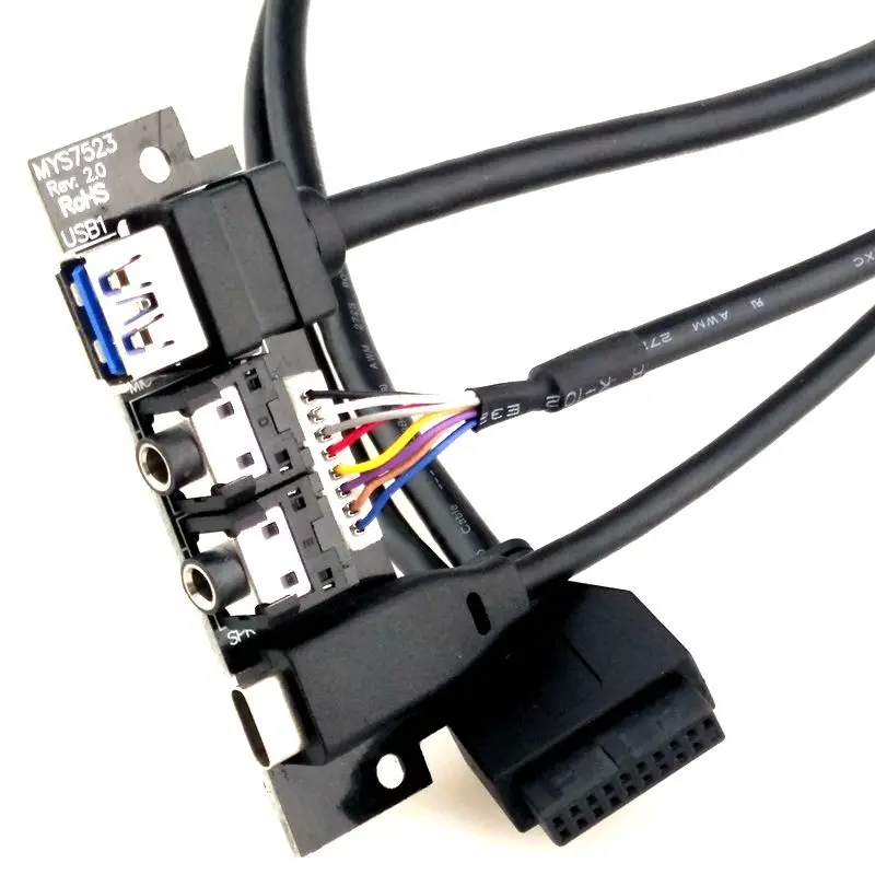 factory new producrts outlet PC Motherboard with type C female  computer case front panel cable