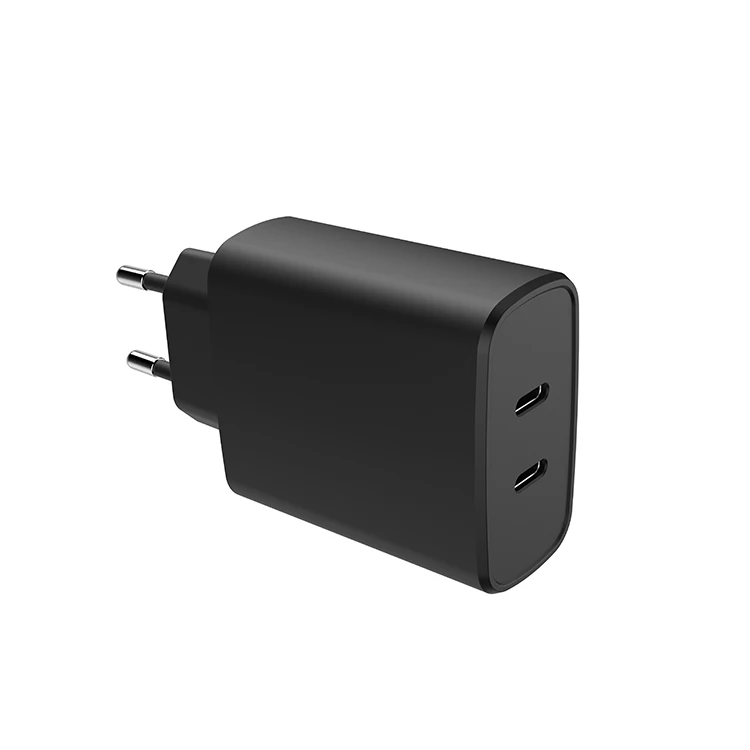  PD3.0 двойное PD18W EU Pulg Type-C USB настенное зарядное устройство 3A макс. ток работает со всеми смартфонами и Планшетными