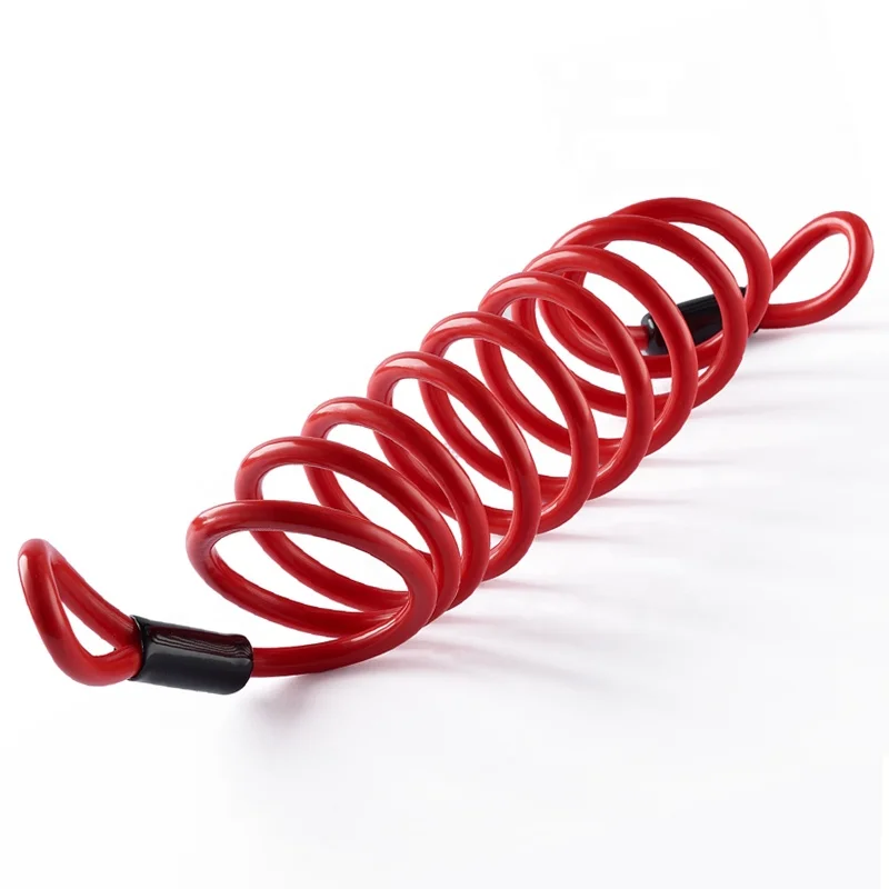 Custom Color Spring Tool Lanyard with Inner Steel Wire Cable, PVC TPU Nylon Coated Coil lanyard For Safety