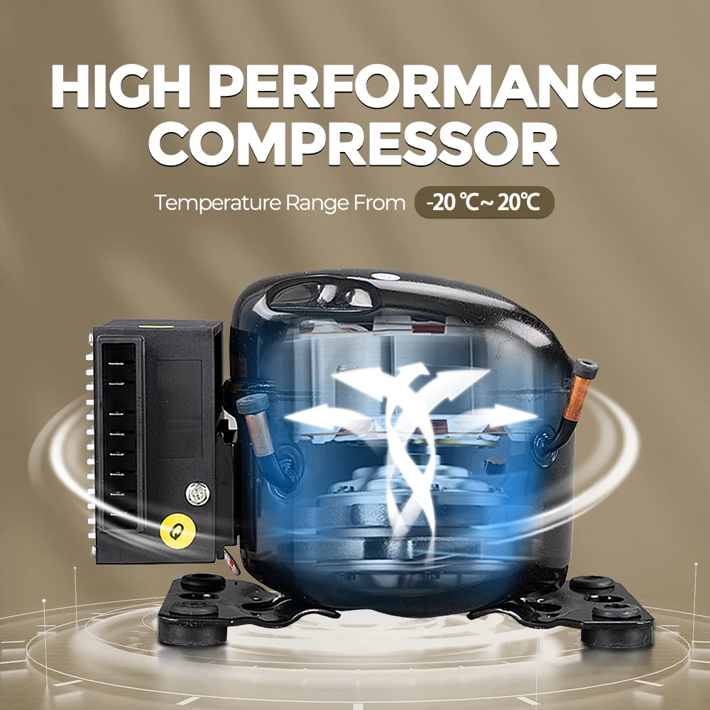 Alpicool KM9 12 Volt Electric Cooler Box Mini Fridge Outdoor Camping Portable Mini Freezer Car Refrigerator with Cup Holders