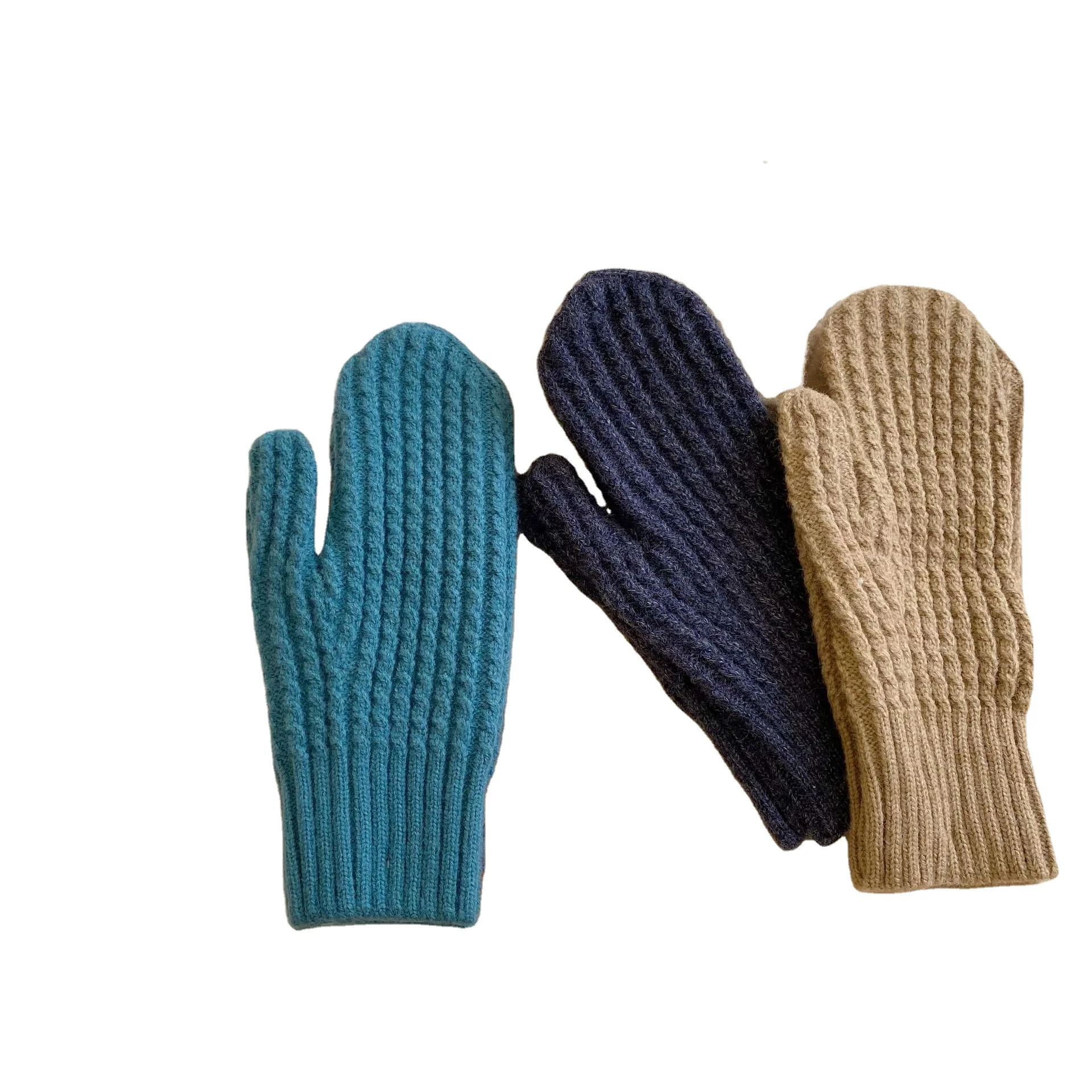 Женские вязаные перчатки ZG, Элегантные зимние теплые перчатки с длинными пальцами, в Корейском стиле, 2021