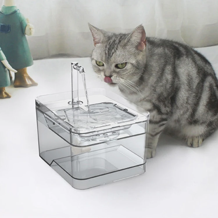 3L New Pet Fountain Cat Water Fountain Dog Water Dispenser Transparent Intelligent Induction Super Silent Pet Water Dispense