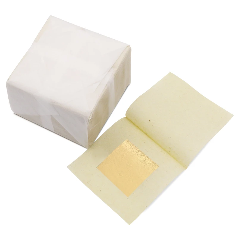 99.9% 24k Pure Gold Leaf Sheets 2.5*2.5cm Cake Coffee Wine Beef Dishes Decoration Skin Care Gold Mask Art Craft Edible Gold Leaf