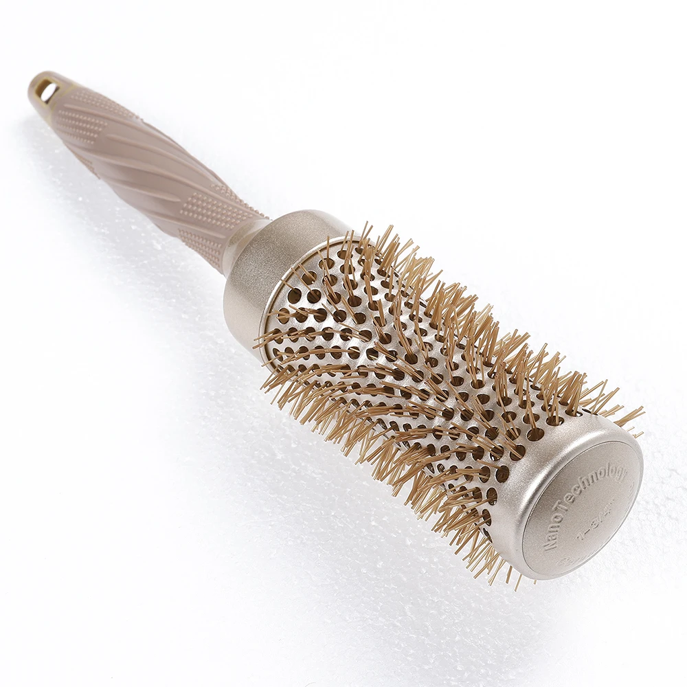 Специальная Пряжка для парикмахерской с алюминиевой трубкой, керамический цилиндрический роликовый гребень