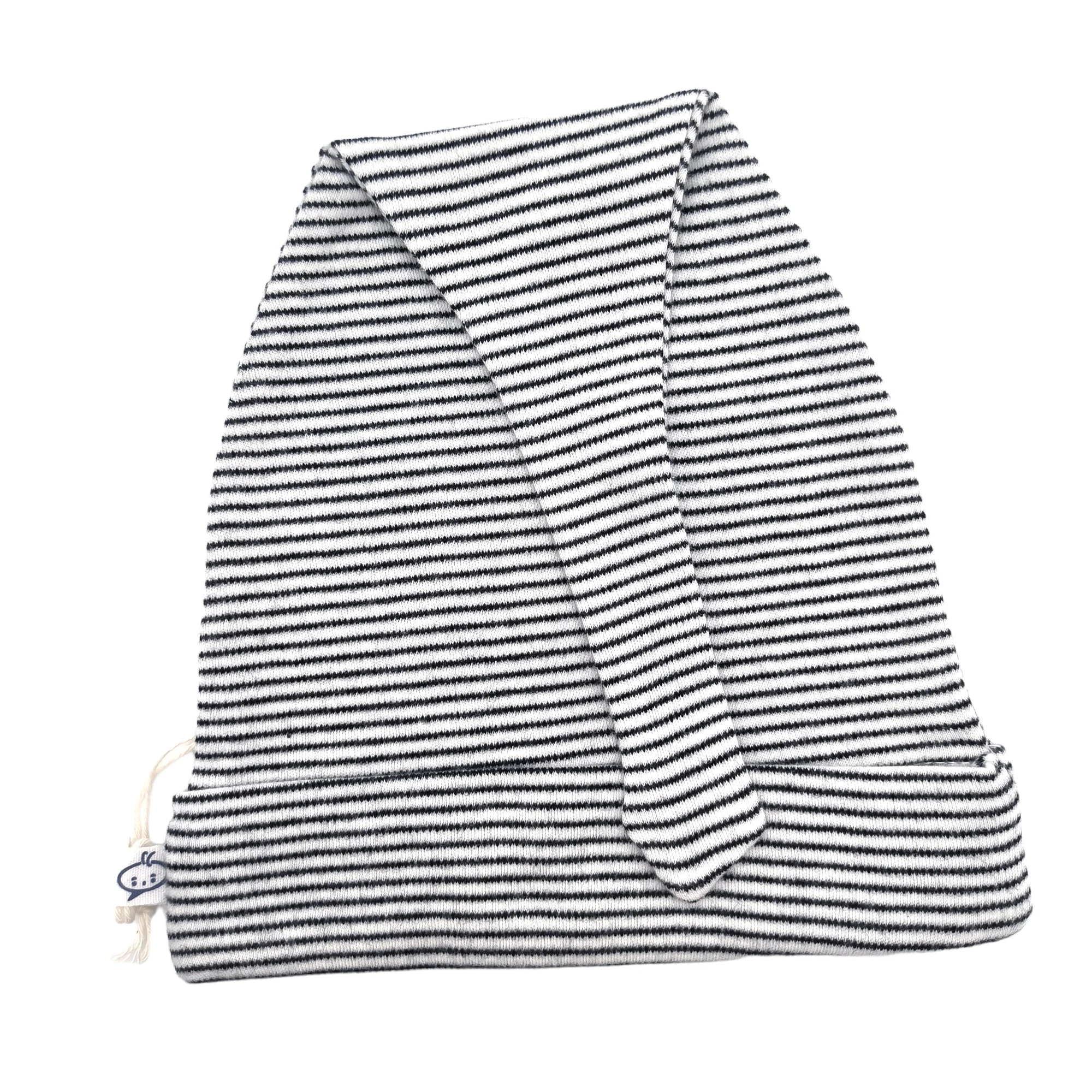 Babymio Top Sale Baby Beanie Hat Cotton Newborn New Coming Toddler Boy Girl Cap Striped 100% Organic Cotton for Infant Unisex