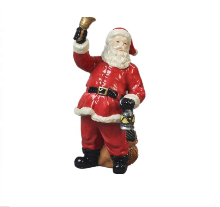 ceramic custom  Santa Claus statue Christmas ornament figure