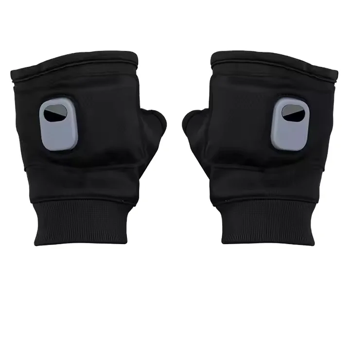 Office outdoor heating gloves Charging finger-half finger touch screen smart heating gloves Winter warm gloves