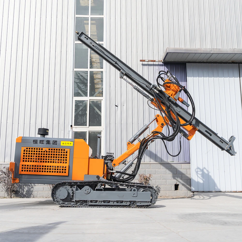 Free shipping crawler drilling rig Hengwang pneumatic hammer mining small tubular drilling machines for sale