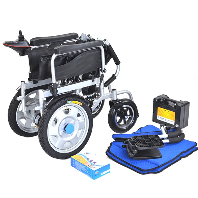 2024 New Folding Electric Wheelchair Lightweight Folding Portable Travel Wheelchair Used For Sale