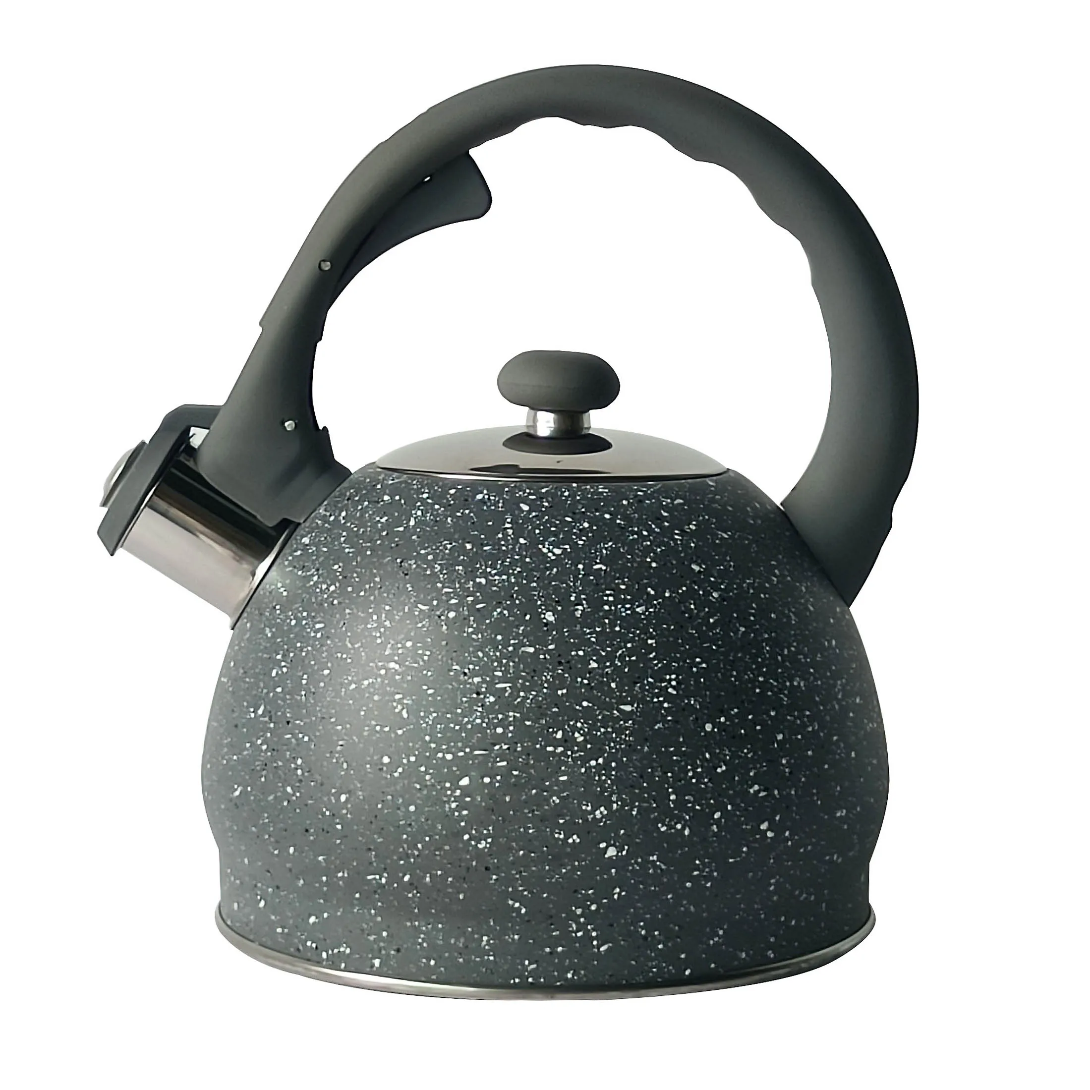 Small Elegant Marble Color Stainless Steel Water Boiling Whistling Tea Kettle Stovetops With Automatic Whistle Device Teapot