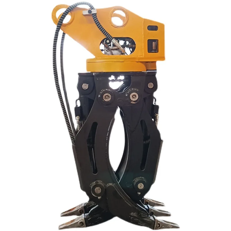 customizable Double cylinder 360 rotary hydraulic grapple telescopic arm clamp wood grab bucket for excavator