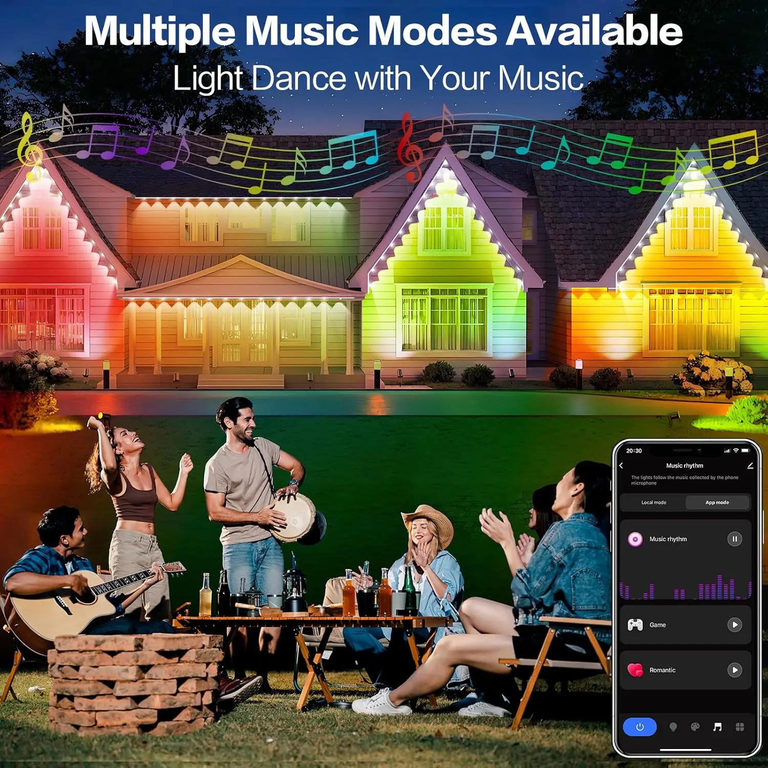 Waterproof 100FT Addressable Led pixel lamp string Phone Controlled Permanent Lights DC24V Point Lights zhihoo