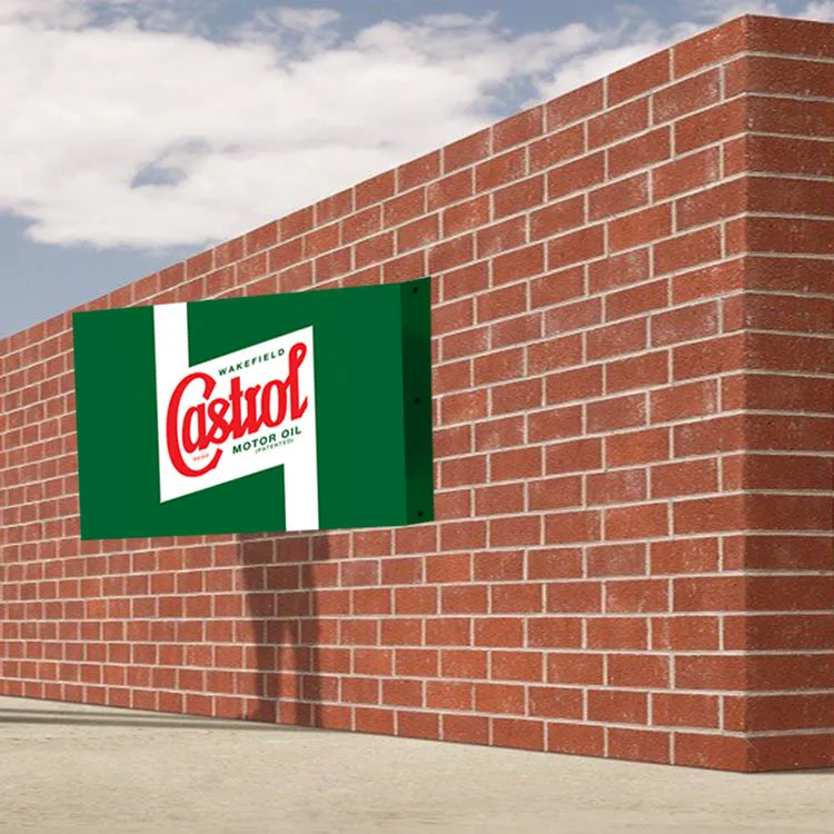 Vintage Custom Metal Sign HANCOCK GASOLINE Double Sided Printing Metal Wall Plaque Gas Station Garage Wall Decor Flange Sign