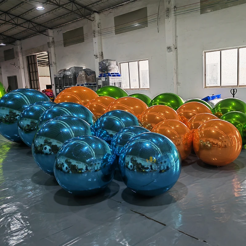 Cheap 2m Black Silver Colorful Giant An Mirror Balloon Inflatable Mirror Ball For Advertising Decoration