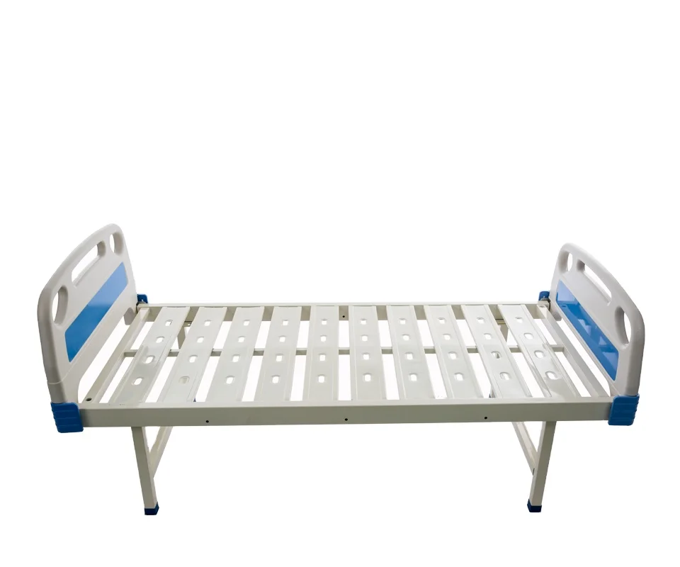ABS Head Board Simple Metal Flat Bed Medical Treatment Patient Hospital Bed with Cheap Price