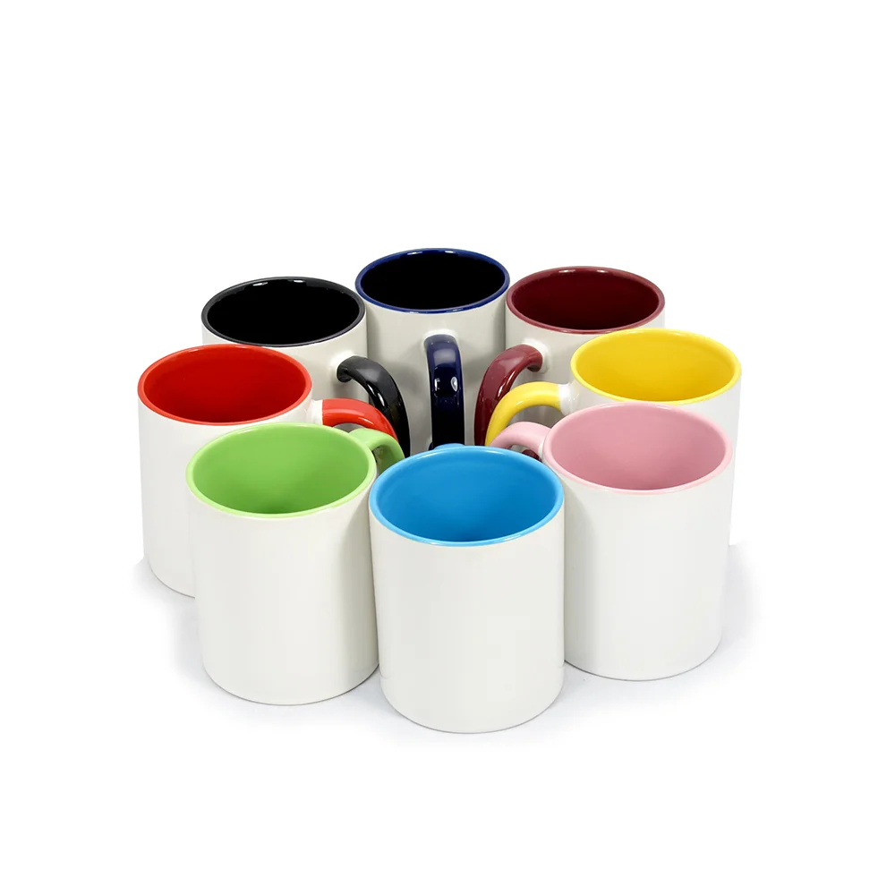 Оптовая продажа 15 унций кофейная чашка белая керамическая кружка сублимационная пустая