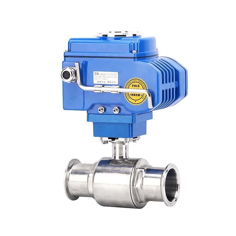 2 Way SS304 SS316 tri clamp motorized ball valve electric Sanitary electric Ball Valve