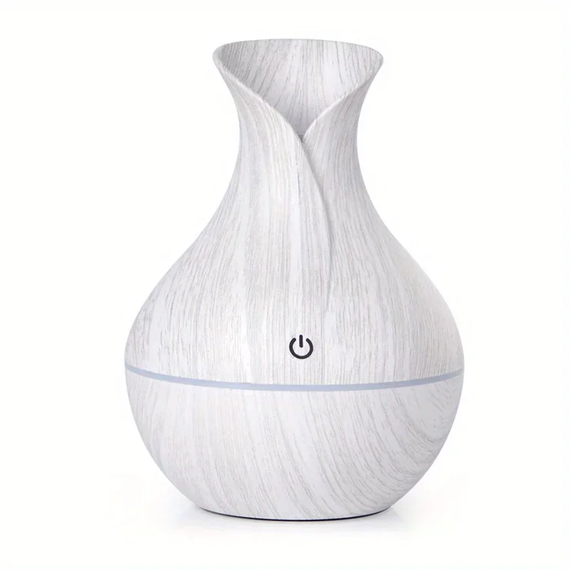 Desktop Mini Wood Grain Ultrasonic Humidifier Cool Mist USB Aroma Essential Oil Diffuser H2O Air Freshener