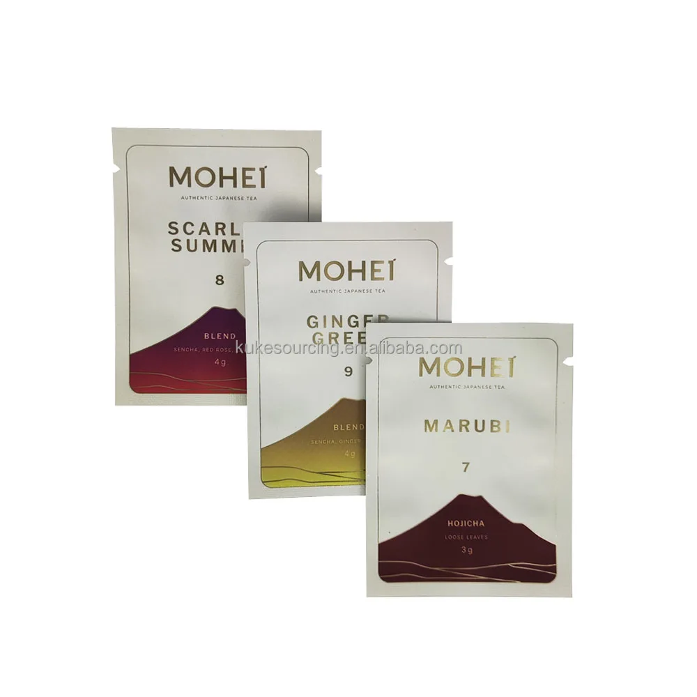 Custom Printed Food Packaging Bag Small Size Three Side Seal Bag Coffee Sachet Coffee Bag For Coffee