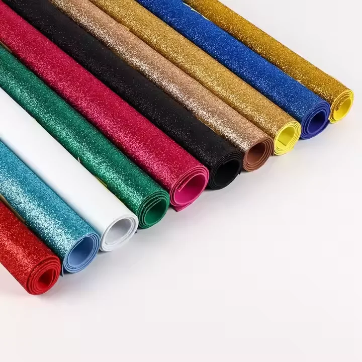 Wholesale factory price bright color goma glitter foam roll eva color eva foam sheet for DIY Craft Activities